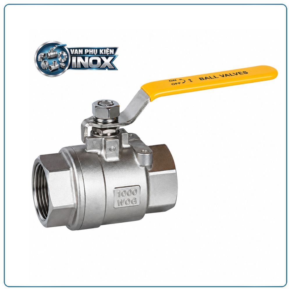Van Bi Inox Tay Gạt Nối Ren