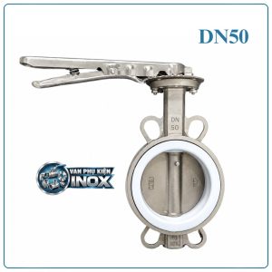 Van Bướm Inox Tay Gạt DN50