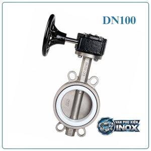 Van Bướm Inox Tay Quay DN100