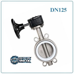 Van Bướm Inox Tay Quay DN125