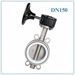 Van Bướm Inox Tay Quay DN150