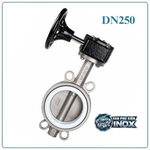 Van Bướm Inox Tay Quay DN250