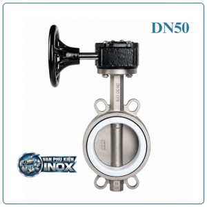Van Bướm Inox Tay Quay DN50