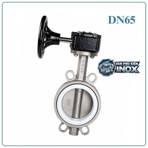 Van Bướm Inox Tay Quay DN65