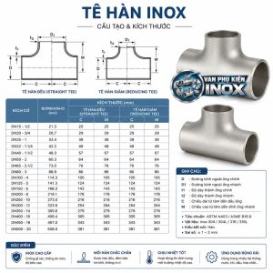 Cấu tạo kích thước tê hàn inox