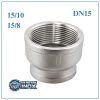 Côn thu Inox DN15