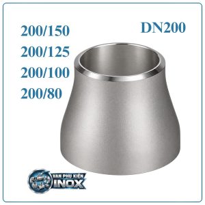 Côn thu Inox DN200