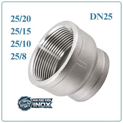 Côn thu Inox DN25