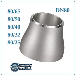 Côn thu Inox DN80