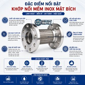 Đặc Điểm Nổi Bật Khớp Nối Mềm Inox Nối Bích