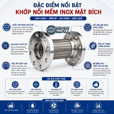 Đặc Điểm Nổi Bật Khớp Nối Mềm Inox Nối Bích