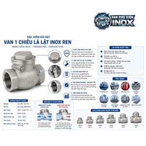 Đặc Điểm Nổi Bật Van 1 Chiều Lá Lật Inox Ren