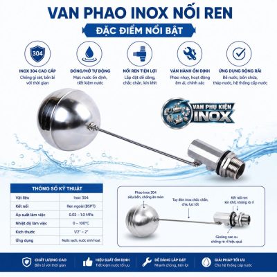 Đặc điểm nổi bật van phao inox