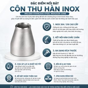 Đặc điểm nổi bật côn thu hàn inox