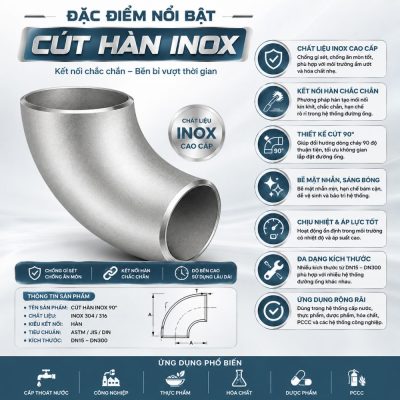 Đặc điểm nổi bật cút hàn inox