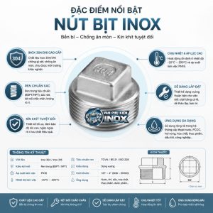Đặc điểm nổi bật nút bịt ren inox