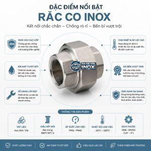 Đặc điểm nổi bật rắc co ren inox