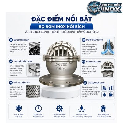 Đặc điểm nổi bật rọ bơm inox mặt bích