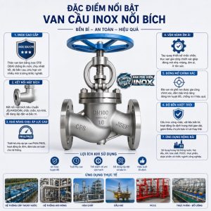 Đặc điểm nối bật van cầu inox nối bích
