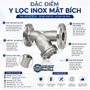 Đặc điểm nổi bật y lọc inox nối bích