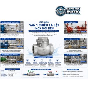 Ứng Dụng Van 1 Chiều Lá Lật Ren Inox