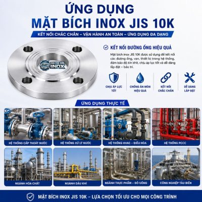 Ứng dụng Mặt Bích Inox JIS10K