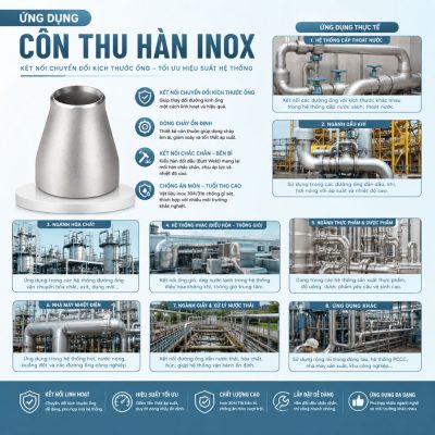 Ứng dụng côn thu hàn inox