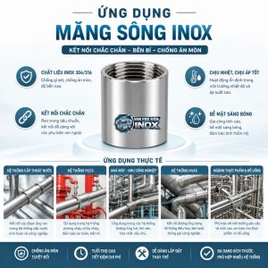 Ứng dụng măng sông inox ren
