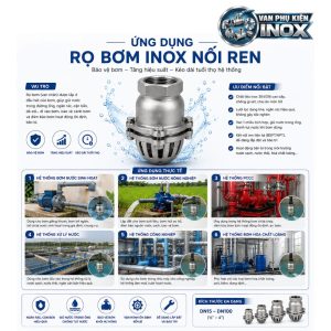 Ứng dụng rọ bơm inox ren