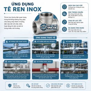 Ứng dụng tê ren inox