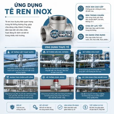 Ứng dụng tê ren inox