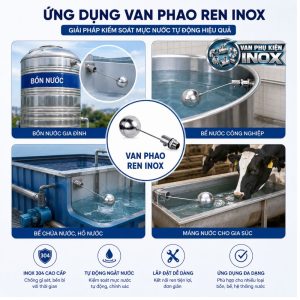 Ứng dụng van phao inox