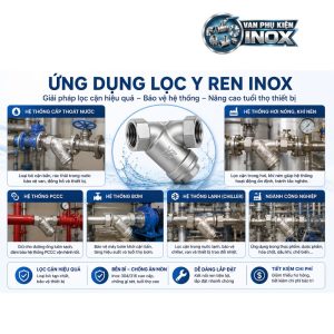 Ứng dụng y lọc ren inox