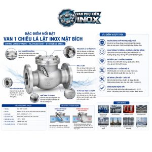 Đặc Điểm Nổi Bật Van 1 Chiều Lá Lật Mặt Bích Inox