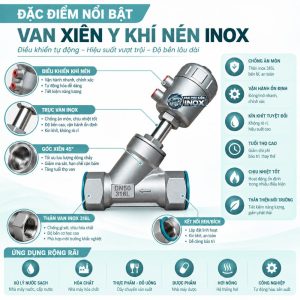 Đặc Điểm Nổi Bật Van Y Xiên Điều Khiển Khí Nén Inox