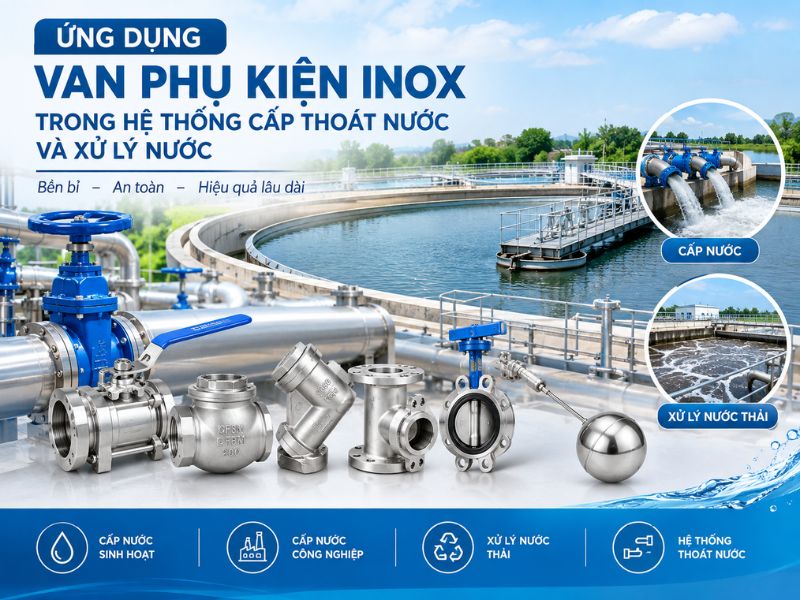 Ứng dụng Van phụ kiện inox