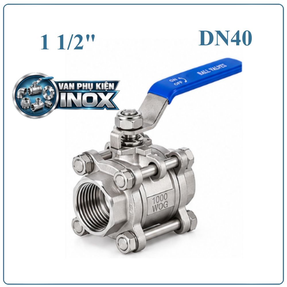 Van Bi 3 Mảnh Inox DN40