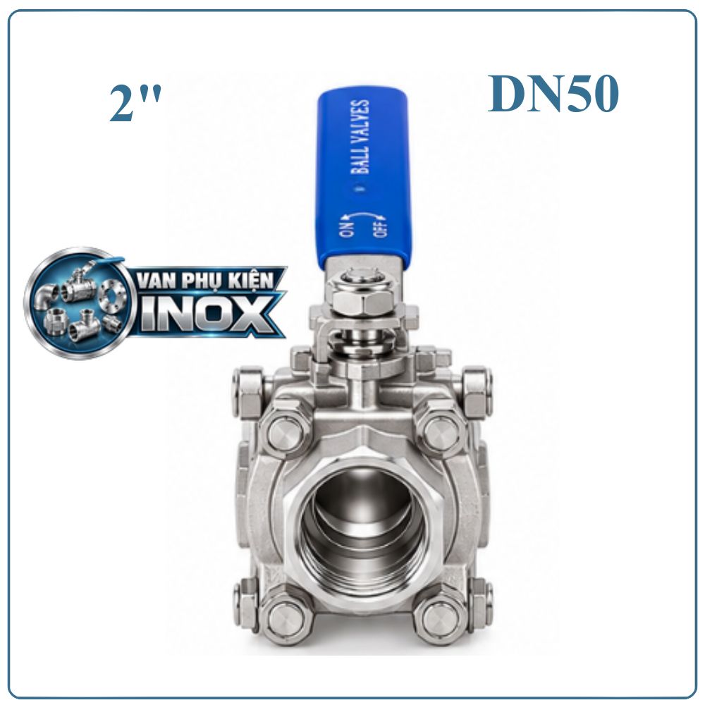 Van Bi 3 Mảnh Inox DN50