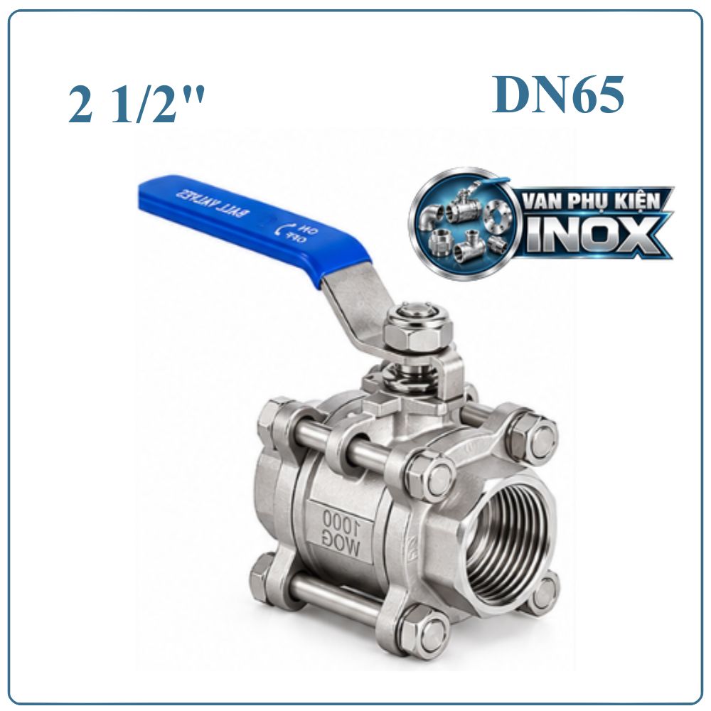 Van Bi 3 Mảnh Inox DN65
