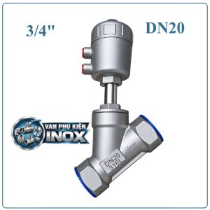 Van Y Xiên Điều Khiển Khí Nén Inox DN20