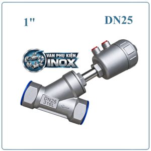 Van Y Xiên Điều Khiển Khí Nén Inox DN25