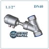 Van Y Xiên Điều Khiển Khí Nén Inox DN40